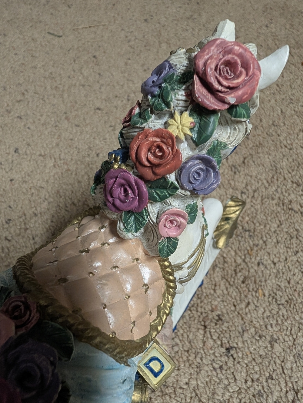 Collectible Vintage Rocking Horse Victorian Music Box - Picture 7 of 13